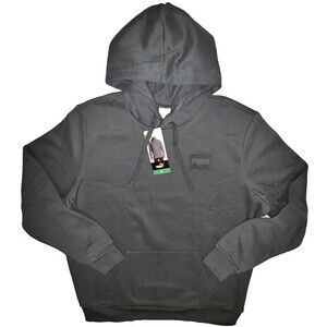 PUMA Men's Small Blue Fleece Hoodie Pull Over Grey Sweatshirt S Sml